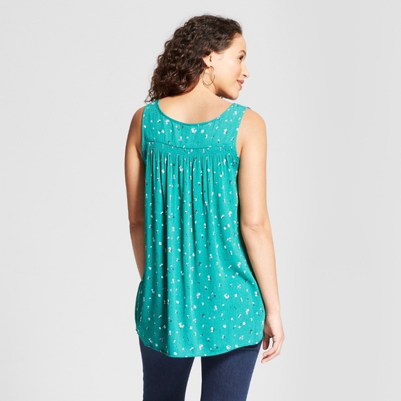 Maternity Printed Woven Tank Sizes #52-16 - Picture 2 of 2